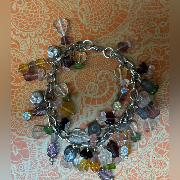 Handmade Jewelry - Glass Bead PACKED Charm Bracelet